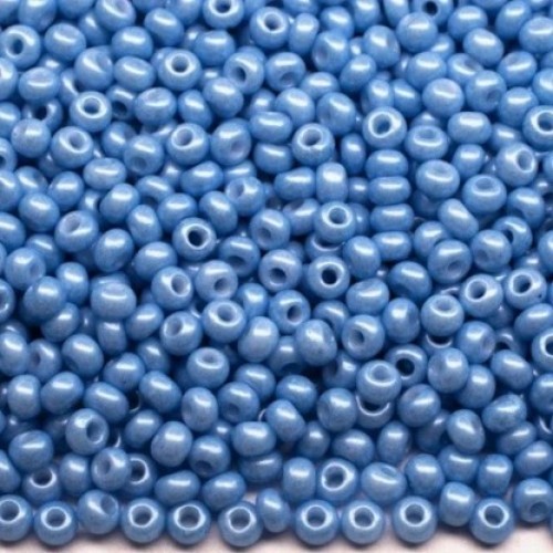 ROUND ROCAILLES  11/0  Opaque Luster Blue 16936