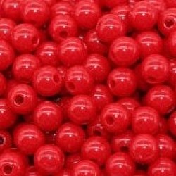 Acrylic Beads Round 10mm Red Acrylic Beads Round 10mm Red