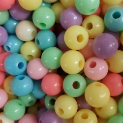 Acrylic Beads Round 10mm Pastel Mix Acrylic Beads Round 10mm Pastel Mix