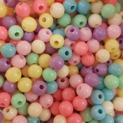 Acrylic Beads Round 8 mm Pastel Mix Acrylic Beads Round 8 mm Pastel Mix
