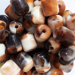 Acrylic Beads Tubes 11X19.5 mm brown melange Acrylic Beads Tubes 11X19.5 mm brown melange