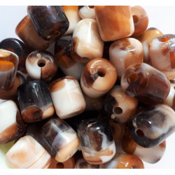 Acrylic Beads Tubes 11X19.5 mm brown melange Acrylic Beads Tubes 11X19.5 mm brown melange