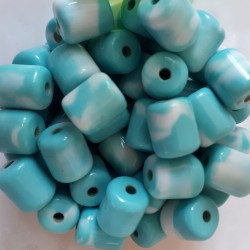 Acrylic Beads Tubes 11X19.5 mm turquoise melange Acrylic Beads Tubes 11X19.5 mm turquoise melange