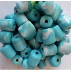 Acrylic Beads Tubes 11X19.5 mm turquoise melange Acrylic Beads Tubes 11X19.5 mm turquoise melange