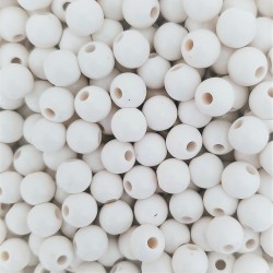 Acrylic Beads Round 8mm White Acrylic Beads Round 8mm White