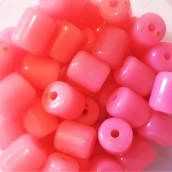 Acrylic Beads Tubes 11X19.5 mm pink  Acrylic Beads Tubes 11X19.5 mm pink