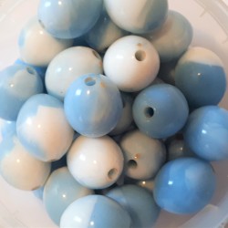 Acrylic Beads Elipsoide 12.5Х15.5 mm Light Blue melange Acrylic Beads Elipsoide 12.5Х15.5 mm Light Blue melange