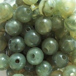 Acrylic Beads Round 10mm tobacco green Acrylic Beads Round 10mm tobacco green