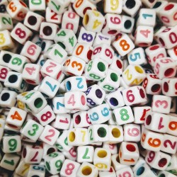 NUMBERS CUBES COLOUR ON WHITE NUMBERS CUBES COLOUR ON WHITE