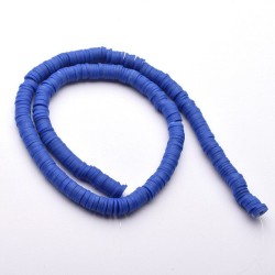 Polymer Clay Washer Heishi ~6 mm Cobalt Blue Polymer Clay Washer Heishi ~6 mm Cobalt Blue