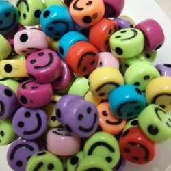 SMILEY ROUND 10mm COLOUR MIX  SMILEY ROUND 10mm COLOUR MIX