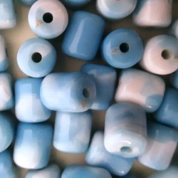Acrylic Beads Tubes 11X19.5 mm Light Blue melange Acrylic Beads Tubes 11X19.5 mm Light Blue melange