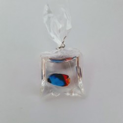 Transparent Bag With Fish Pendant Blue Transparent Bag With Fish Pendant Blue