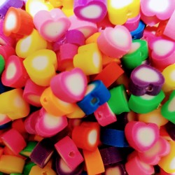 HEART BEADS 10 pcs. Random Mix HEART BEADS 10 pcs. Random Mix