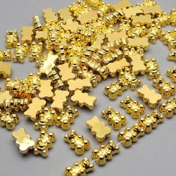 Gummy Bear Bead (Vertical Hole) GOLD COLOUR Gummy Bear Bead (Vertical Hole) GOLD COLOUR