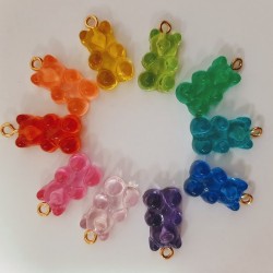 Gummy Bear Pendant 10 pcs. Mixed Colours Gummy Bear Pendant 10 pcs. Mixed Colours