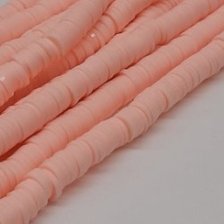 Polymer Clay Washer Heishi ~6 mm Rose Polymer Clay Washer Heishi ~6 mm Rose