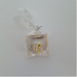 Transparent Bag With Fish Pendant White Transparent Bag With Fish Pendant White