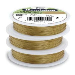 BEADALON 7STRD .012 SATIN GOLD 30FT BEADALON 7STRD .012 SATIN GOLD 30FT