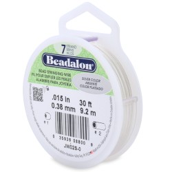 BEADALON 7STRD .015 SILVER COLOR PLATED 30FT BEADALON 7STRD .015 SILVER COLOR PLATED 30FT