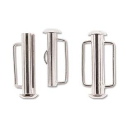 SILVER PLATE SLIDE BAR CLASP 21.5MM SILVER PLATE SLIDE BAR CLASP 21.5MM