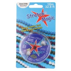 STRETCH MAGIC CORD .5MM BLACK 10M SPOOL STRETCH MAGIC CORD .5MM BLACK 10M SPOOL