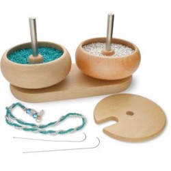 SPIN & STRING - DOUBLE WOODEN BEAD SPINNER The Beadsmith® SPIN & STRING - DOUBLE WOODEN BEAD SPINNER The Beadsmith®
