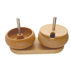 SPIN & STRING - DOUBLE WOODEN BEAD SPINNER The Beadsmith® SPIN & STRING - DOUBLE WOODEN BEAD SPINNER The Beadsmith®