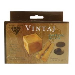 VINTAJ WOOD DOMING BLOCK WITH TWO PUNCHES VINTAJ WOOD DOMING BLOCK WITH TWO PUNCHES