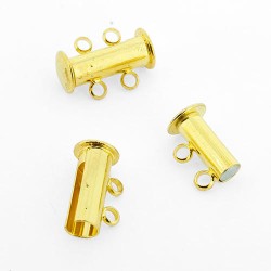 MAGNETIC CLASP 2-STRAND Gold Colour 16mm  MAGNETIC CLASP 2-STRAND Gold Colour 16mm