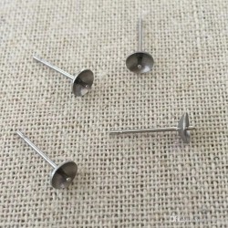 Pearl Stud Earrings 5 mm Stainless Steel Pearl Stud Earrings 5 mm Stainless Steel