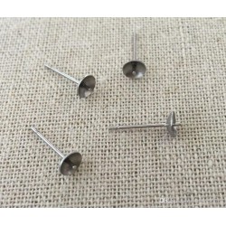 Pearl Stud Earrings 5 mm Stainless Steel Pearl Stud Earrings 5 mm Stainless Steel