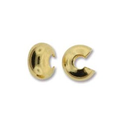 CRIMP COVER 3mm Gold Plated - 10pcs CRIMP COVER 3mm Gold Plated - 10pcs