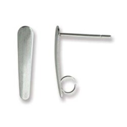 STAINLESS STEEL EARRING DAGGER WITH LOOP 15MM 2 pcs STAINLESS STEEL EARRING DAGGER WITH LOOP 15MM 2 pcs
