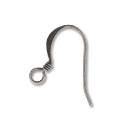 EARRING HOOKS ANTIQUE SILVER PLATE EARRING HOOKS ANTIQUE SILVER PLATE