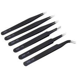 MULTI PURPOSE TWEEZER SET - 6 PIECE WITH POUCH MULTI PURPOSE TWEEZER SET - 6 PIECE WITH POUCH