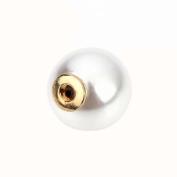 ENDCAP FOR BROOCH PIN- PEARL/GOLD CORE 14 mm ENDCAP FOR BROOCH PIN- PEARL/GOLD CORE 14 mm