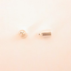 BRASS END CAP 3 mm Silver Plated 10 pcs BRASS END CAP 3 mm Silver Plated 10 pcs