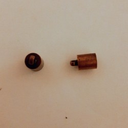 BRASS END CAP 3 mm Copper Antique 10 pcs BRASS END CAP 3 mm Copper Antique 10 pcs