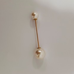 ENDCAP FOR BROOCH PIN- PEARL/SILVER CORE 8 mm ENDCAP FOR BROOCH PIN- PEARL/SILVER CORE 8 mm