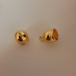 End Cup Terminal 10x14 mm  (Ø 8 mm) Gold Plated End Cup Terminal 10x14 mm  (Ø 8 mm) Gold Plated