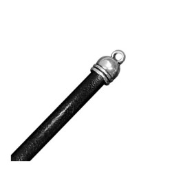 End Cup Terminal 10x14 mm  (Ø 8 mm) Silver Antique End Cup Terminal 10x14 mm  (Ø 8 mm) Silver Antique