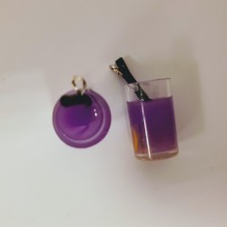 Purple Juice  Glass With Straw Purple Juice  Glass With Straw