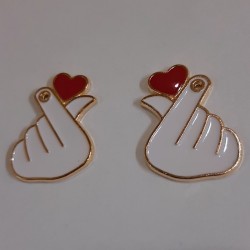 Finger Heart Gold Colour  Finger Heart Gold Colour