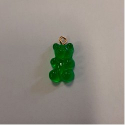 Gummy Bear Pendant Green Gold Eyelet Gummy Bear Pendant Green Gold Eyelet