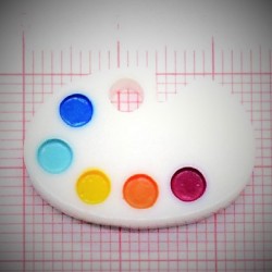 Painting Palette Resin Pendant Painting Palette Resin Pendant
