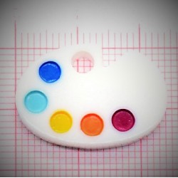 Painting Palette Resin Pendant Painting Palette Resin Pendant