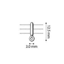 ZAKROS BEAD ENDING 8/0 3X12.5 mm SILVER ANTIQUE ZAKROS BEAD ENDING 8/0 3X12.5 mm SILVER ANTIQUE