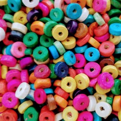 WOODEN DONUT BEAD MIX 8 mm WOODEN DONUT BEAD MIX 8 mm