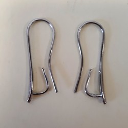 EARRING HOOKS Rhodium Plated XL EARRING HOOKS Rhodium Plated XL
